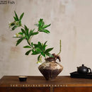 Wabi-sabi rustic brown decorbites ceramic vase living room decor
