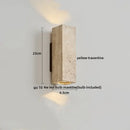 Wabi sabi terrazzo and wood led wall lights bedroom sconce