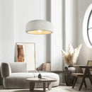 Wabi sabi textured white ceramic led pendant light for dining room