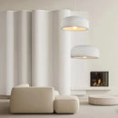 Wabi sabi textured white ceramic led pendant light for dining room