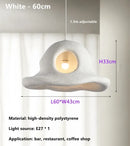 Wabi sabi white cloud island led chandelier bedroom pendant light