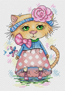 Walking Cat M-173 / SM-173 Counted Cross Stitch Kit