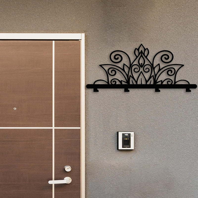 Mandala Style Metal Coat Rack