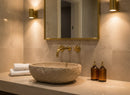 Unlacquered Brass Bathroom Faucet With Rough in Valve