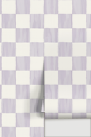 Checkers Wallpaper, lavender
