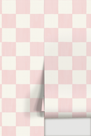 Checkers Wallpaper, blush