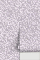 Simple Stripes Wallpaper, lavender and white