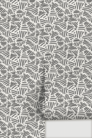 Simple Stripes Wallpaper, white and black
