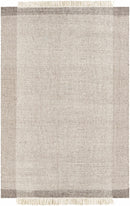 Joelle Beige Grid Wool Rug