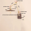 Walnut and brass cube glass led wall sconce bedroom mirror light