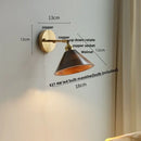 Walnut and brass wall sconce with pull chain switch bedroom light