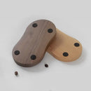 Walnut & oak wooden tamping station kitchen espresso tamper base