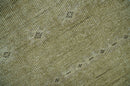 Warm Contemporary Hand Knotted Olive and Brown Design Custom Made Wool area rug