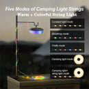 Warm & rgb 10m waterproof led light strip outdoor tent string light