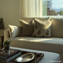 Ayla Floral Block Printed Pillow Cover | Mustard