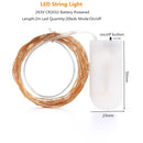 Warm white copper wire led string lights bedroom usb decoration
