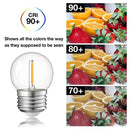 Warm white g40 e27 1w led globe bulbs 15 pack outdoor patio light