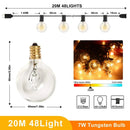 Warm white globe string lights outdoor garden fairy lighting