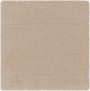 Brockton Solid Tan Hand Loomed Wool Area Rug