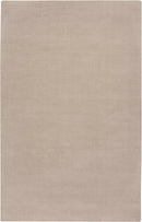 Brockton Solid Tan Hand Loomed Wool Area Rug