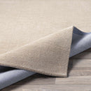 Brockton Solid Tan Hand Loomed Wool Area Rug