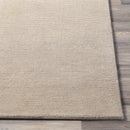 Brockton Solid Tan Hand Loomed Wool Area Rug