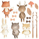 Woodland Animals, Woodland Features - Fabric Nursery Wall Art Decals