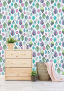 Watercolor Abstract Pattern of Leaves Wallpaper