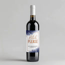 Watercolor Bitch Please Bridesmaid Wine Label