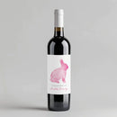 Watercolor Bunny Wine Label
