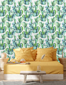 Voguish Watercolor Cactus Wallpaper Vogue