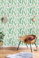 Modish Watercolor Cactus Wallpaper Fashionable