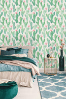 Modish Watercolor Cactus Wallpaper Fashionable