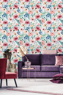 Watercolor Cute Flowers Wallpaper