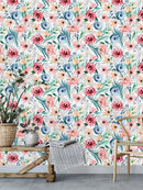 Watercolor Cute Flowers Wallpaper