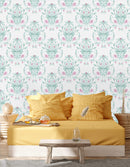 Watercolor Damask Pattern Wallpaper