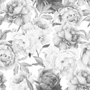 Watercolor Extra Large White Peony Wallpaper Mural