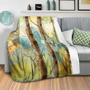 Watercolor Forest Blanket