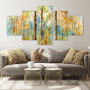 Watercolor Forest Canvas - 5 Panel