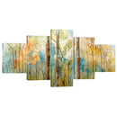 Watercolor Forest Canvas - 5 Panel