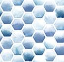 Watercolor Hexagonal Wallpaper