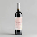 Watercolor Script Table Number Wine Label