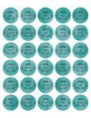 Watercolor Swirly Teal Spice Labels
