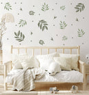 Watercolor Foliage and Leaves - Fabric Nursery Wall Art Decals