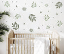 Watercolor Foliage and Leaves - Fabric Nursery Wall Art Decals