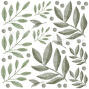Light Green Leaves Wall Decals - Fabric Nursery Wall Art Decals