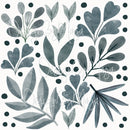 Scandinavian Green Leaves - Fabric Nursery Wall Art Decals