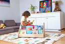 Seatable Wooden Bookshelf / Small-Medium-Large Size