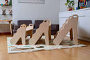 Seatable Wooden Bookshelf / Small-Medium-Large Size
