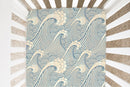 Vintage waves crib sheet - Minky / Jersey Crib Sheets